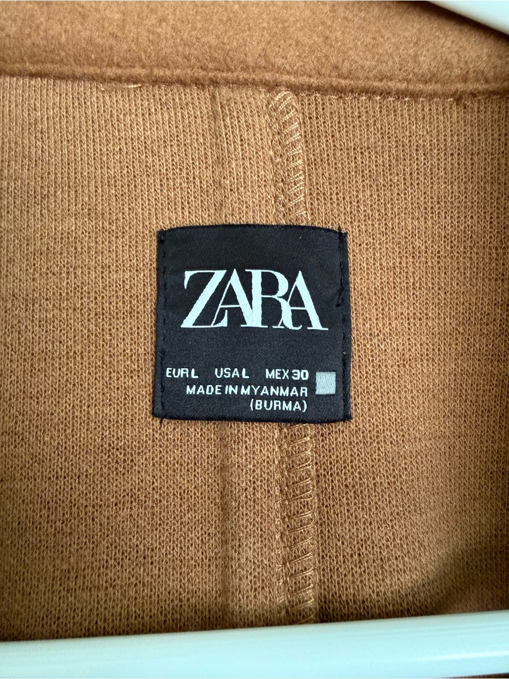 ZARA Brown Camel Open-Front Trench Coat - Picture 3 of 3